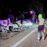 Accidente de tráfico en la A-6, en Villalobos (Zamora) en el que falleció una persona