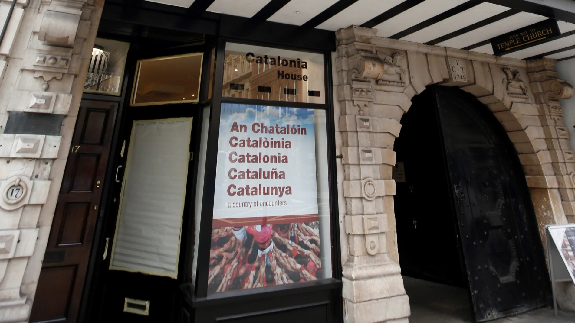 Entrada de la delegación de la Generalitat en Londres