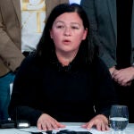 La alcaldesa de Marchena (Sevilla), María del Mar Romero, se dirige a los medios de comunicación