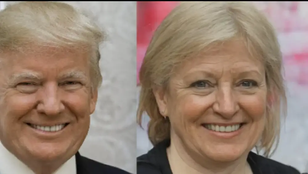 Igual de sonriente, como mujer perdería su popular y tan parodiado flequillo