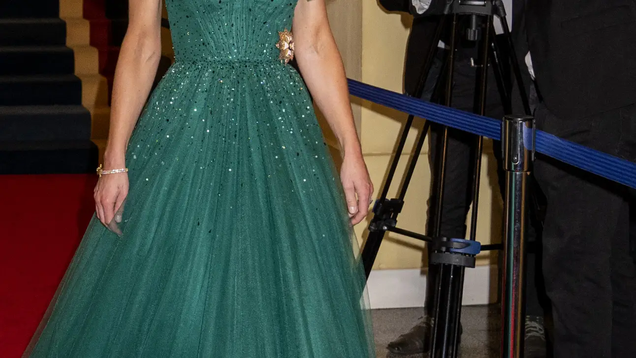 Kate Middleton en una cena de gala en Jamaica