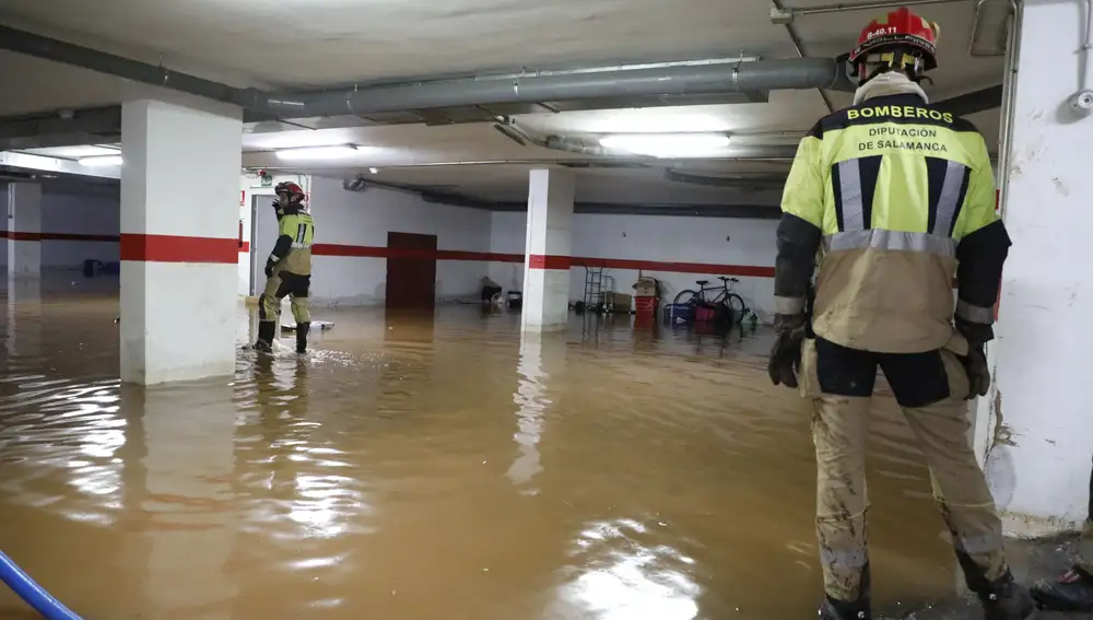 Inundaciones en Aldeatejada tras las lluvias del fin de semana