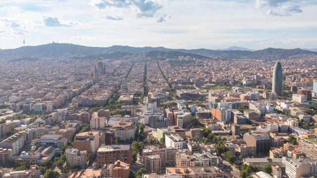 Vista aérea del distrito 22@ de Barcelona