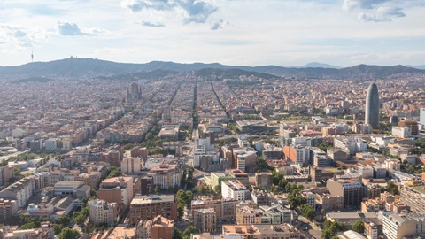 Vista aérea del distrito 22@ de Barcelona