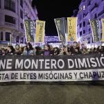 Manifestación contra la polémica ley del "solo sí es sí" de Irene Montero