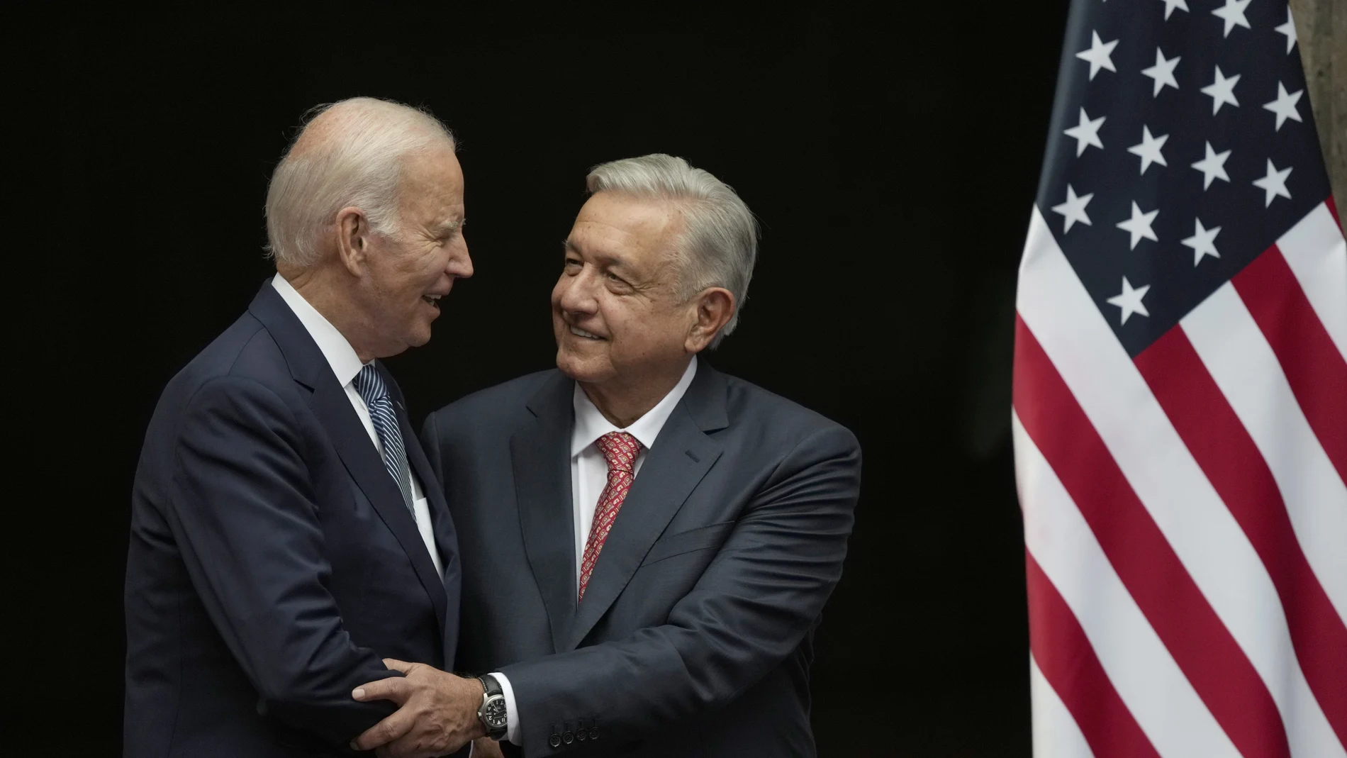 Joe Biden y el presidente mexicano Andrés Manuel López Obrador, en Ciudad de México