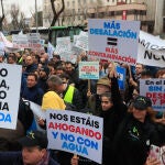 Agricultores se manifiestan este martes en Madrid en contra del recorte del Trasvase Tajo-Segura