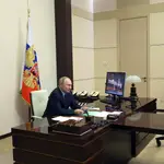 Vladimir Putin durante la reunión con altos cargos del gobierno