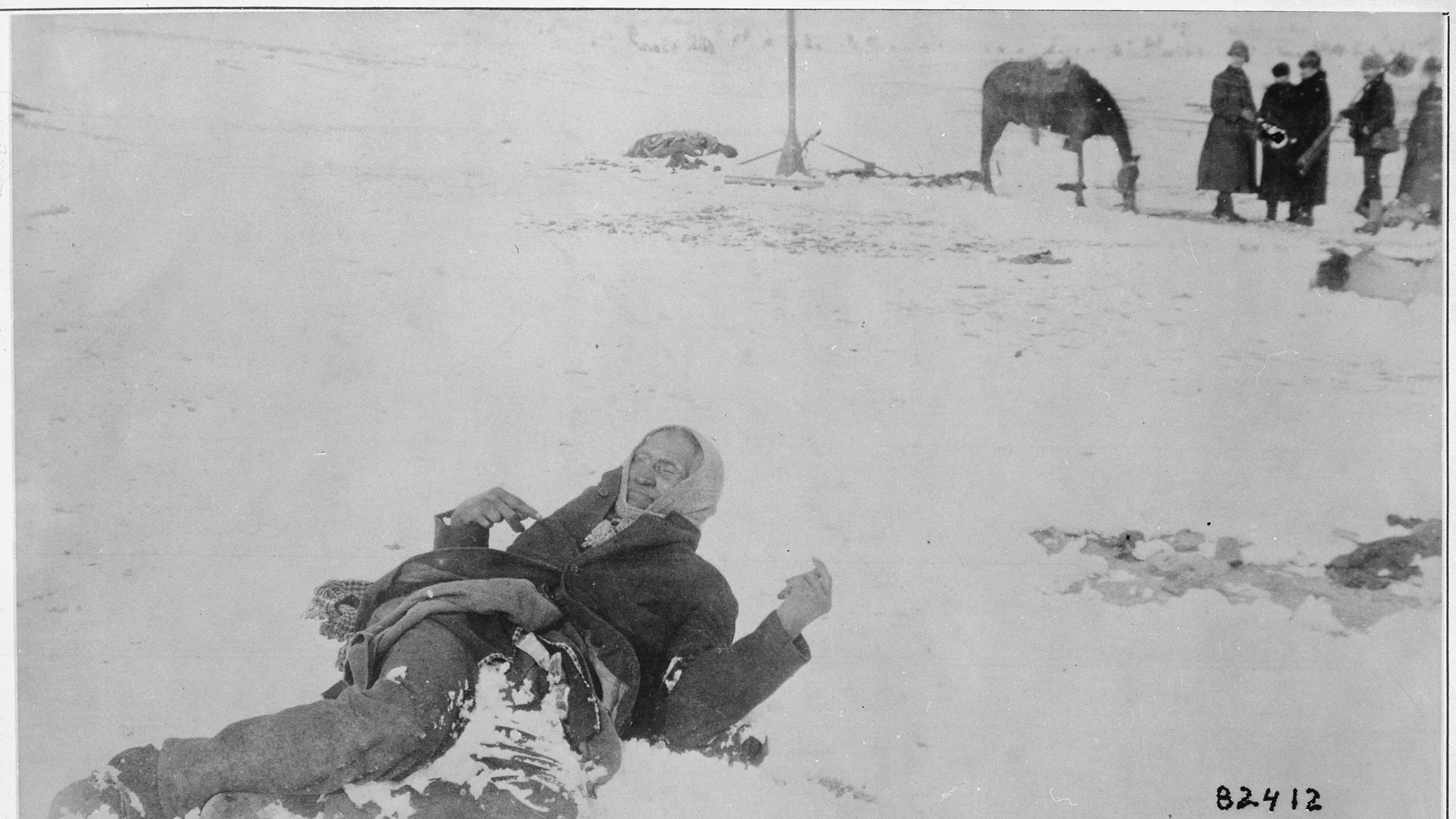 El jefe Lakota Big Foot, yace muerto en Wounded Knee