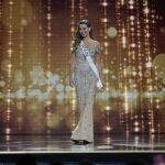 Miss Spain Alicia Faubel competes in the evening gown competition during the preliminary round of the 71st Miss Universe Beauty Pageant in New Orleans, Wednesday, Jan. 11, 2023. (AP Photo/Gerald Herbert)
