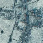 Una foto de satélite que muestra la destrucción producida por la artillería rusa en Soledar (Ucrania)