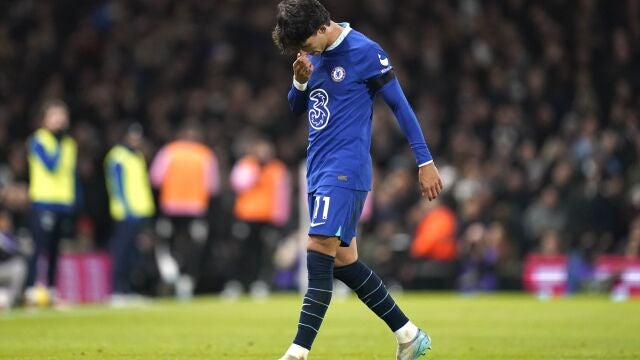 Joao Félix en el momento de la expulsión