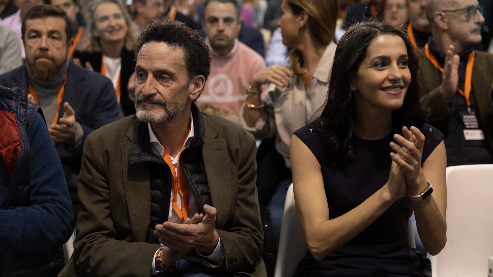 Edmundo Bal junto a la saliente presidenta de Cs, Inés Arrimadas, en la VI Asamblea del partido