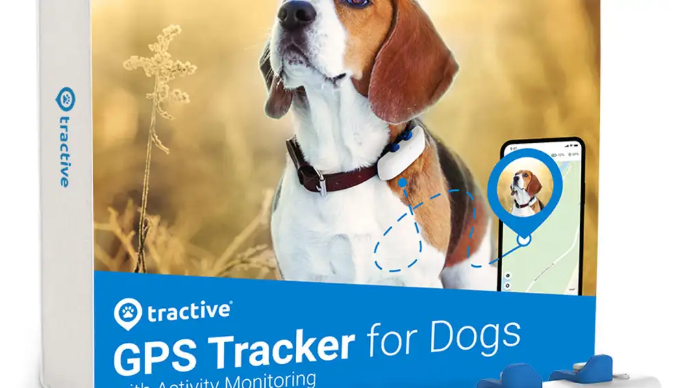 Localizador GPS para perros con seguimiento de actividad Tractive, de venta en Decathlon