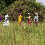 Varias mujeres en un campo en Ouahigouya, Burkina Faso.