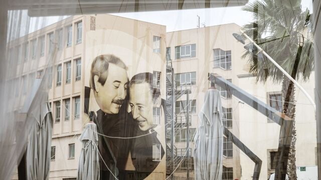 Un mural en Palermo de los jueces antimafia asesinados Falcone y Borselino