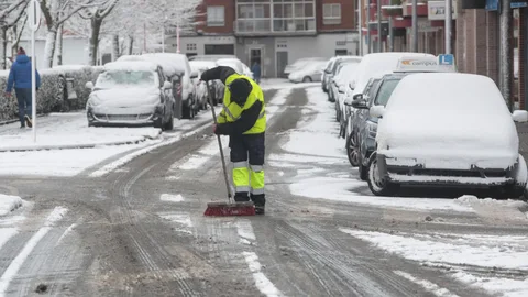 Nieve en la capital leonesa