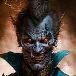 Detalle de la representación que realiza Midjourney del País Vasco como un villano de comic.