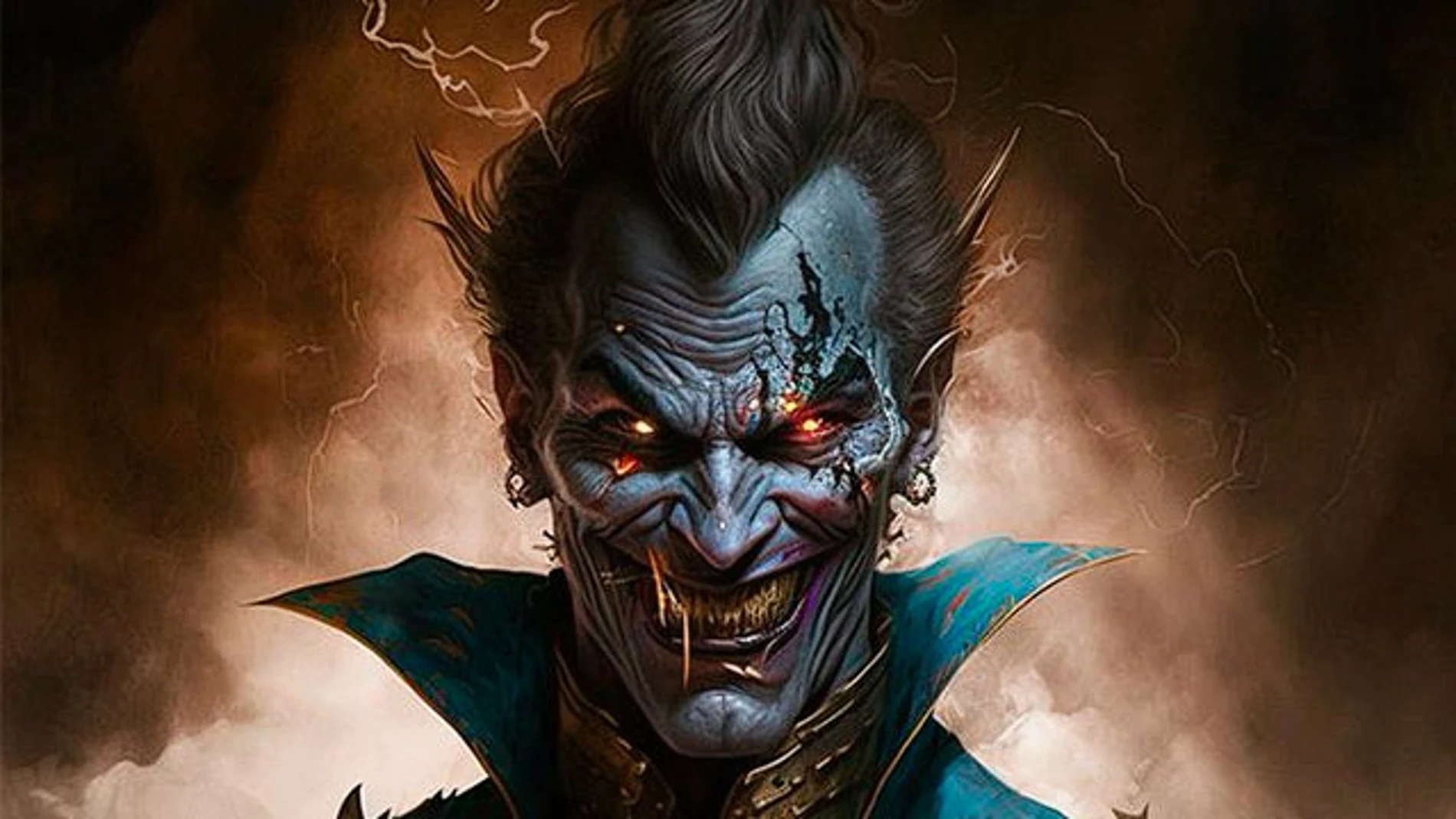 Detalle de la representación que realiza Midjourney del País Vasco como un villano de comic.