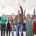 Acto político del PSOE en Valladolid con la presencia de Pedro Sánchez