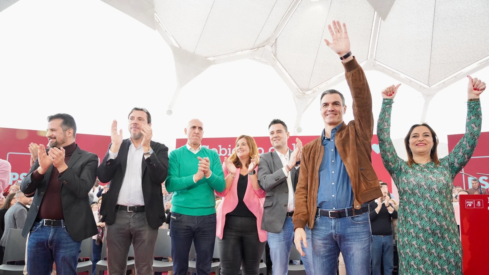 Acto político del PSOE en Valladolid con la presencia de Pedro Sánchez