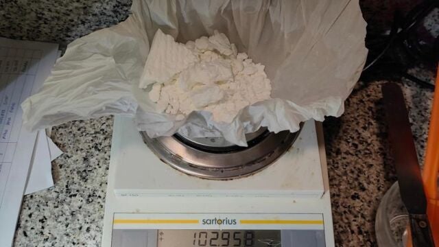 Cocaína incautada por los agentes