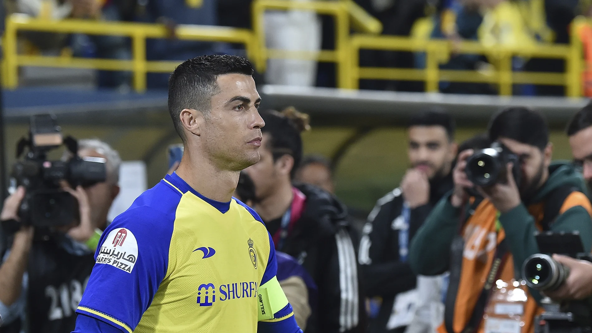Cristiano Ronaldo, durante su último partido 