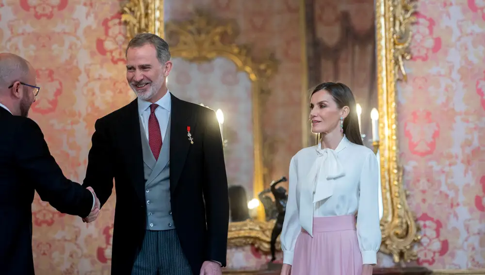 Los Reyes Felipe VI y Letizia reciben en el Palacio Real al Cuerpo Diplomático acreditado en España