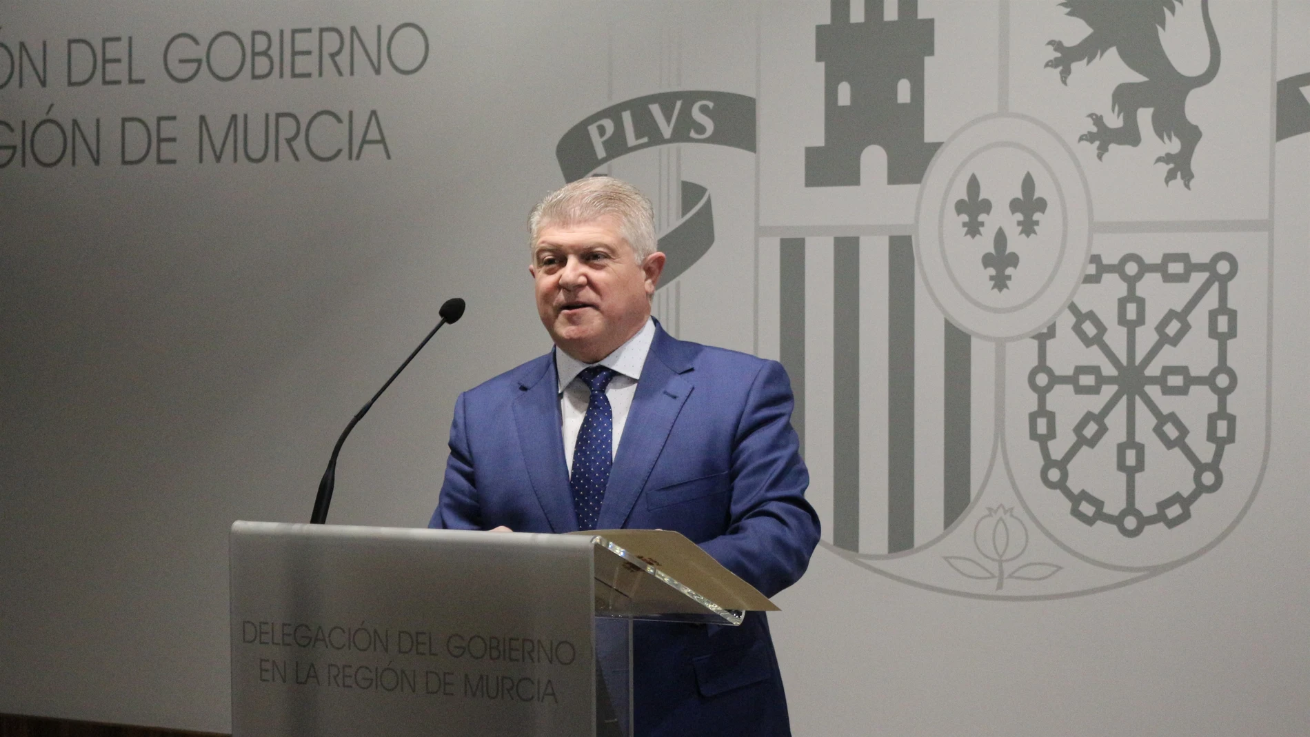 El delegado del Gobierno, José Vélez, en la rueda de prensa