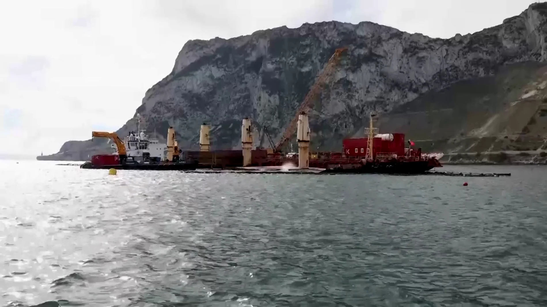 ¿Recuerda el buque hundido en Gibraltar? Así van los trabajos