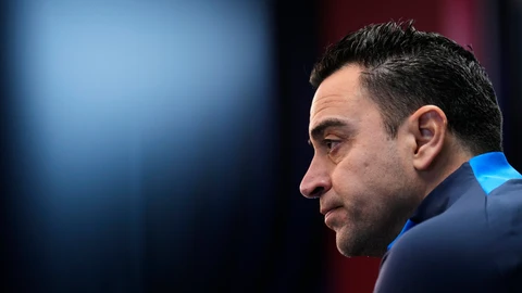 Xavi Hernández, en una conferencia de prensa
