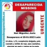 Buscan a una joven de 14 años desaparecida el 20 de enero en León