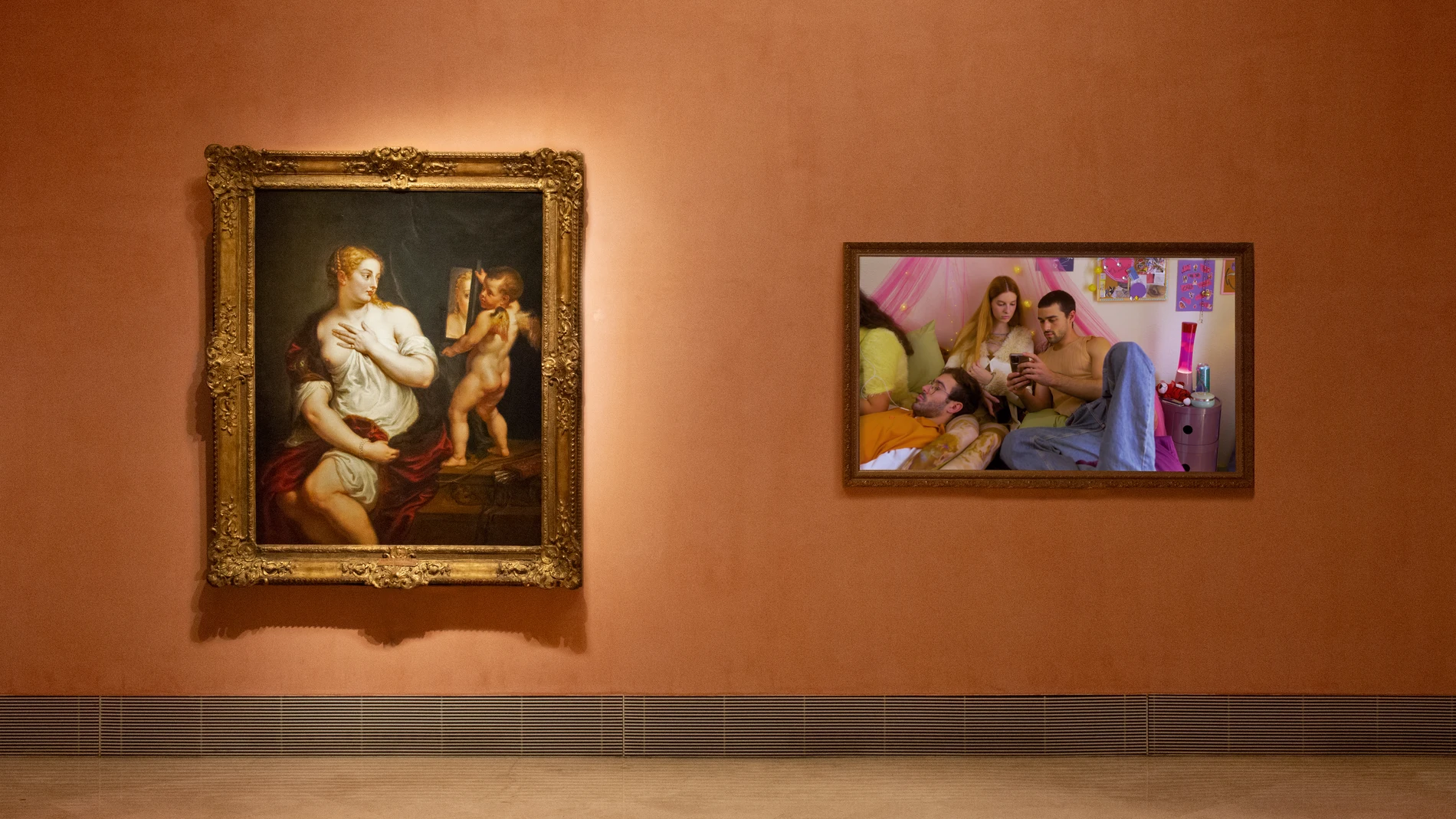"Venus y Cupido", de Rubens, acompañado de un vídeo de Ana Esteve Reig, "Lobby"