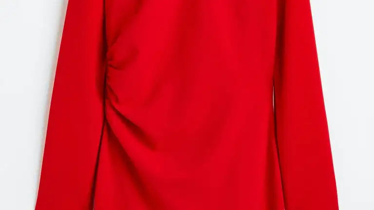 Minivestido fruncido en crepé