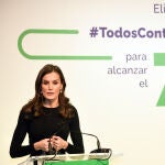La reina Letizia preside el acto de presentación del Proyecto “Todos contra el Cáncer” con ocasión de la celebración del “Día Mundial contra el Cáncer”, a 02 de febrero de 2023, en Madrid (España).CÁNCER;AECC;REINA;ACTO;02 FEBRERO 2023José Oliva / Europa Press02/02/2023