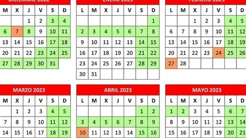 Calendario escolar de Madrid en el curso 2022-2023