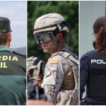 Guardias civiles, militares y policías nacionales cobran un sueldo base inferior al SMI