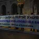 Protesta en Barcelona contra la petición de libertad de Dani Alves.