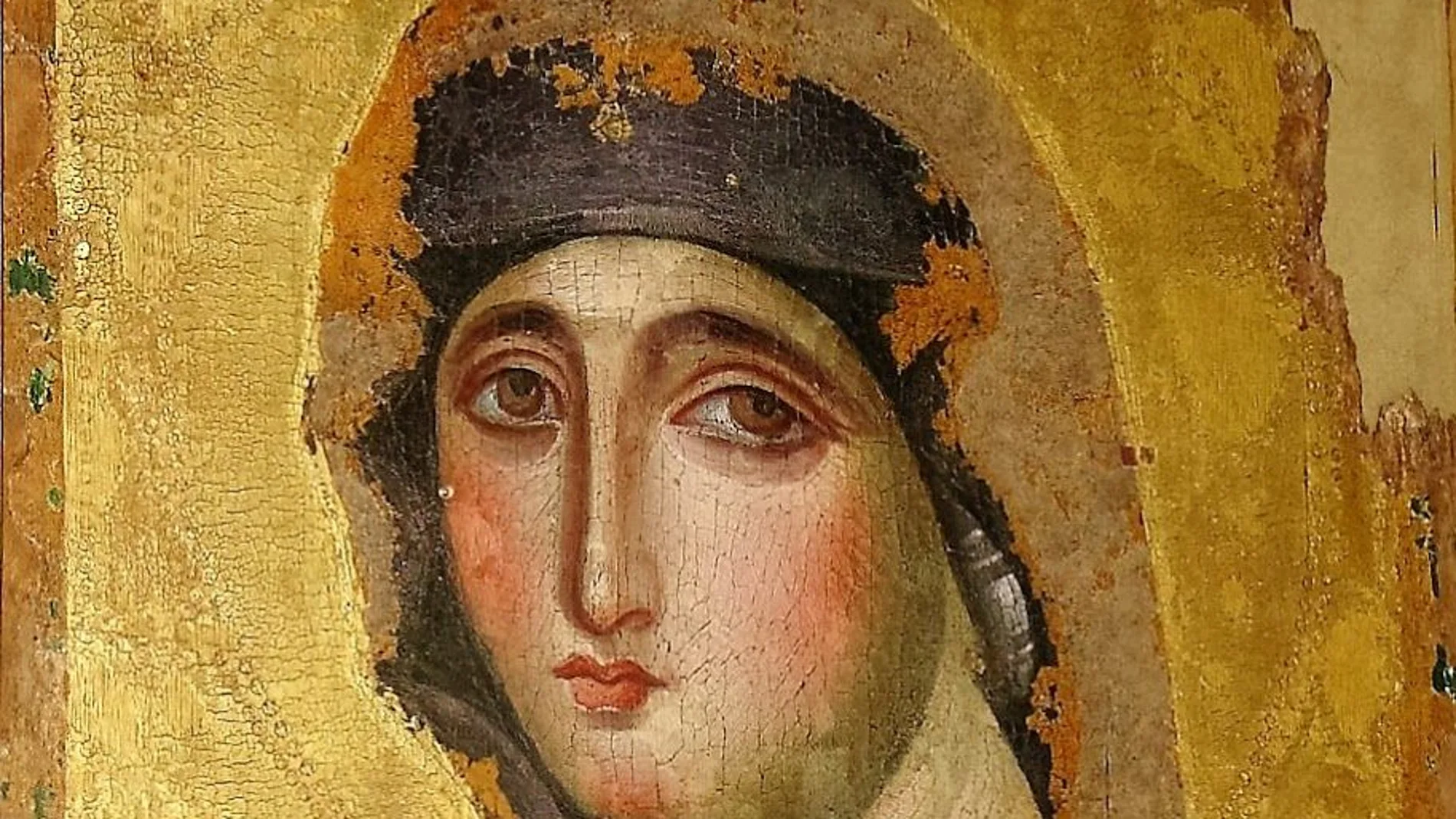 Este icono del siglo VII representa a María como Madre e intermediaria de los hombres