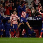 Correa celebró desde el banquillo su gol en el Atlético de Madrid- Getafe