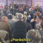 Escrache a Irene Montero en un acto de Podemos en Murcia