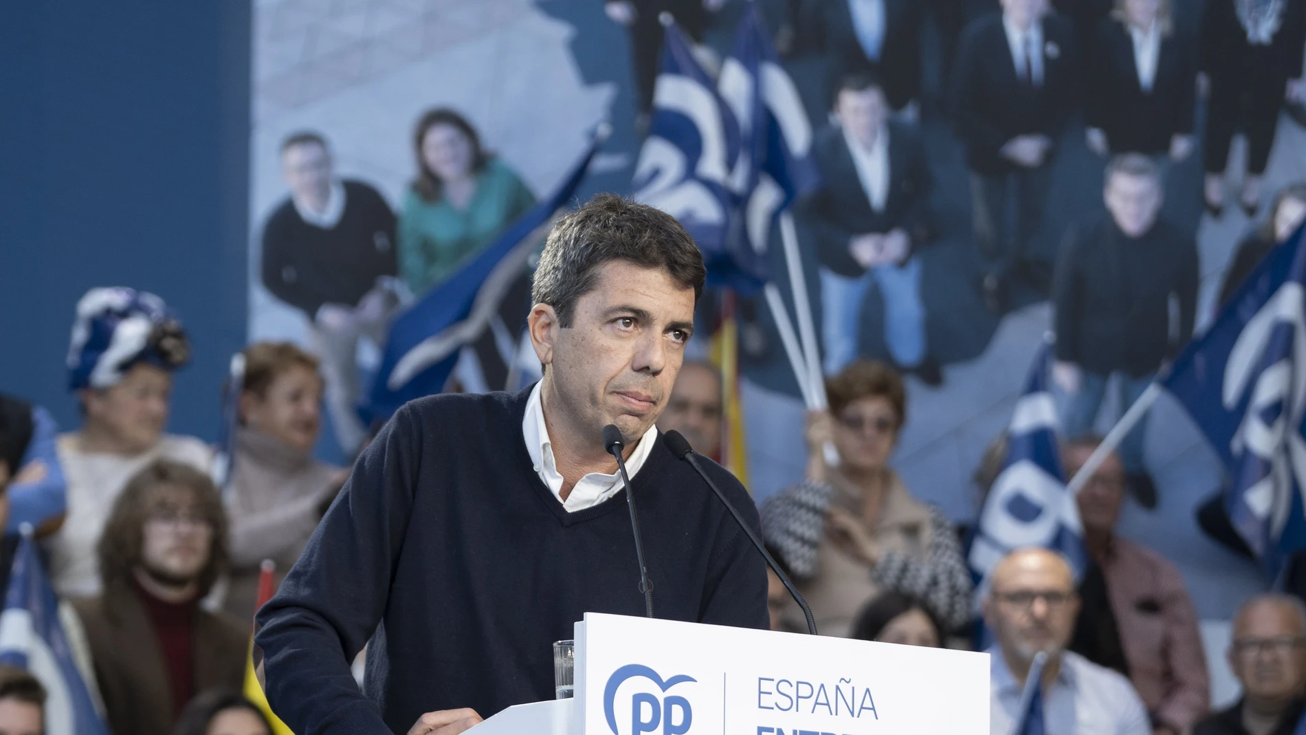 El presidente del PPCV, Carlos Mazón, durante su discurso en la 26 Intermunicipal del PP celebrada en València.JORGE GIL-EUROPA PRESS05/02/2023