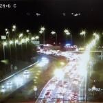 Cortada la entrada a Madrid en el kilómetro 22 de la M-607