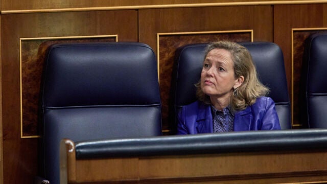 Nadia Calviño, ministra de Asuntos Económicos, en el Congreso