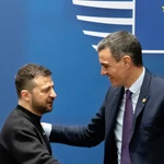 Pedro Sánchez y Volodímir Zelenski en el Consejo Europeo