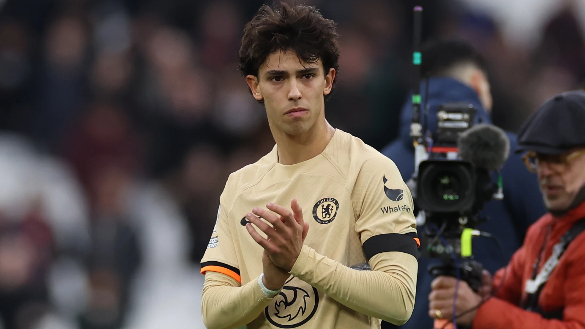 London (United Kingdom), 11/02/2023.- Joao Felix of Chelsea reacts after the English Premier League soccer match between West Ham United and Chelsea FC in London, Britain, 11 February 2023. (Reino Unido, Londres) EFE/EPA/Isabel Infantes EDITORIAL USE ONLY. No use with unauthorized audio, video, data, fixture lists, club/league logos or 'live' services. Online in-match use limited to 120 images, no video emulation. No use in betting, games or single club/league/player publications