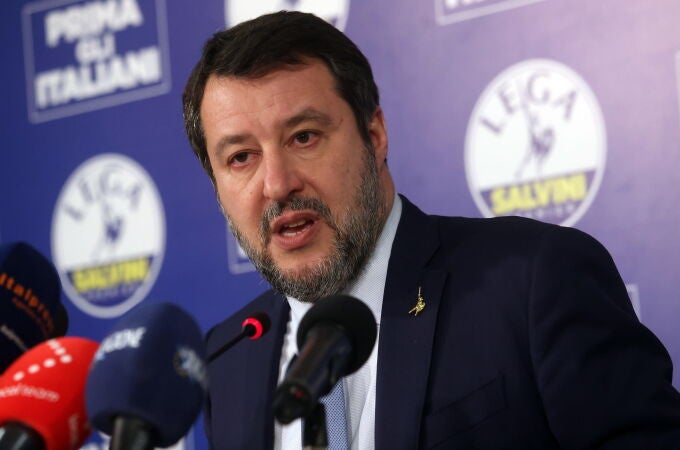 League party leader Salvini press conference on the regional elections outcome