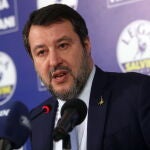 League party leader Salvini press conference on the regional elections outcome
