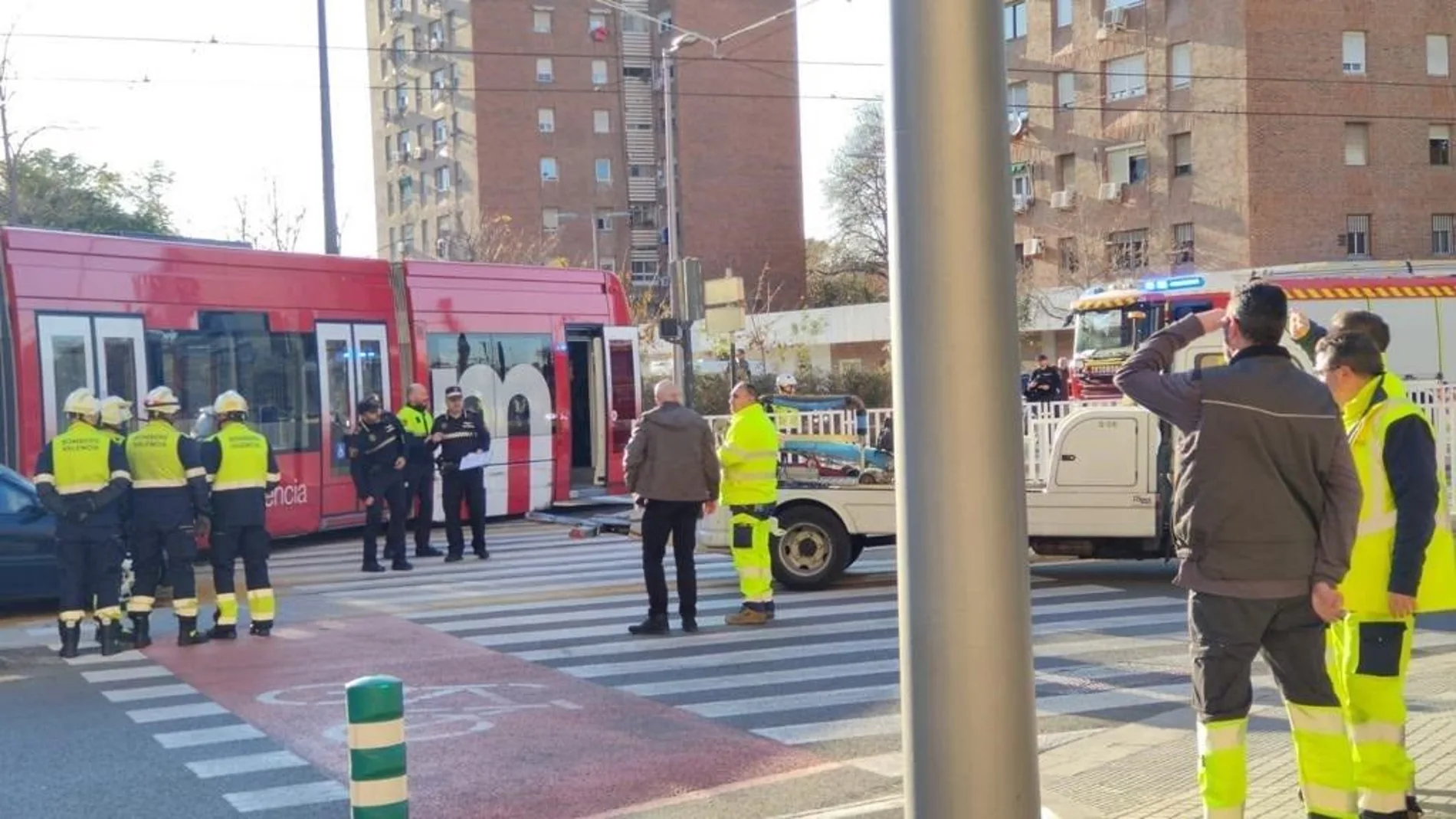 El descarrilamiento de un tranvía deja varios heridos en Valencia