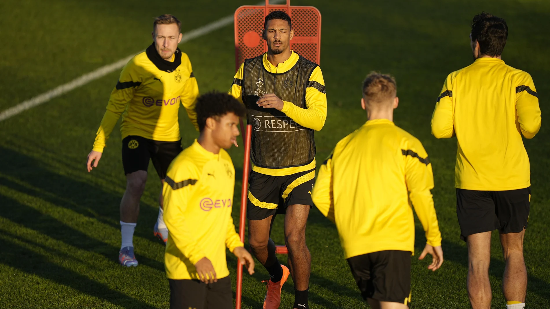 Sébastien Haller, en el entrenamiento del Borussia Dortmund